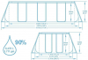 Каркасный бассейн Bestway 56721 404х201х100 Rectangular Power Steel Frame